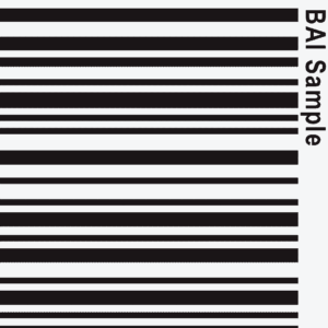 black on white bai barcode decals